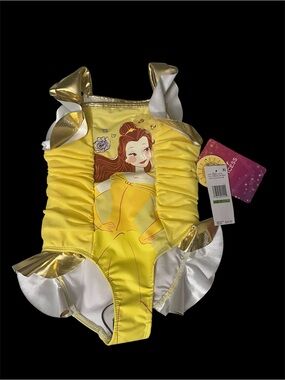 Belle Yellow Ruffled One-Piece Swimsuit 3T
